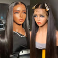 Women's Long Size 180 Density 13*4 Lace Front Bone Straight Human Hair Wig From Vendor