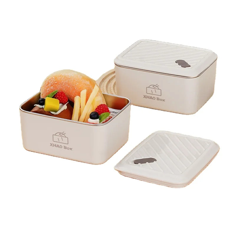 304 Food Grade Stainless Steel Portable Bento Box Microwavable Insulated Lunch Box Set with Thermal Bag MegaBDM