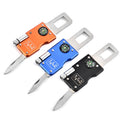 4 in 1 Multifunctional DIY Portable Stainless Steel Knife LED Torch Compass File Bottle Opener OEM Hand Tool for Outdoor Use