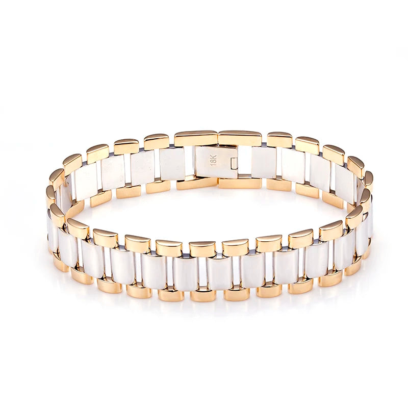 Messi Gems MSB-567 Fashion Custom Jewelry Hiphop 14k Gold Men Bracelet