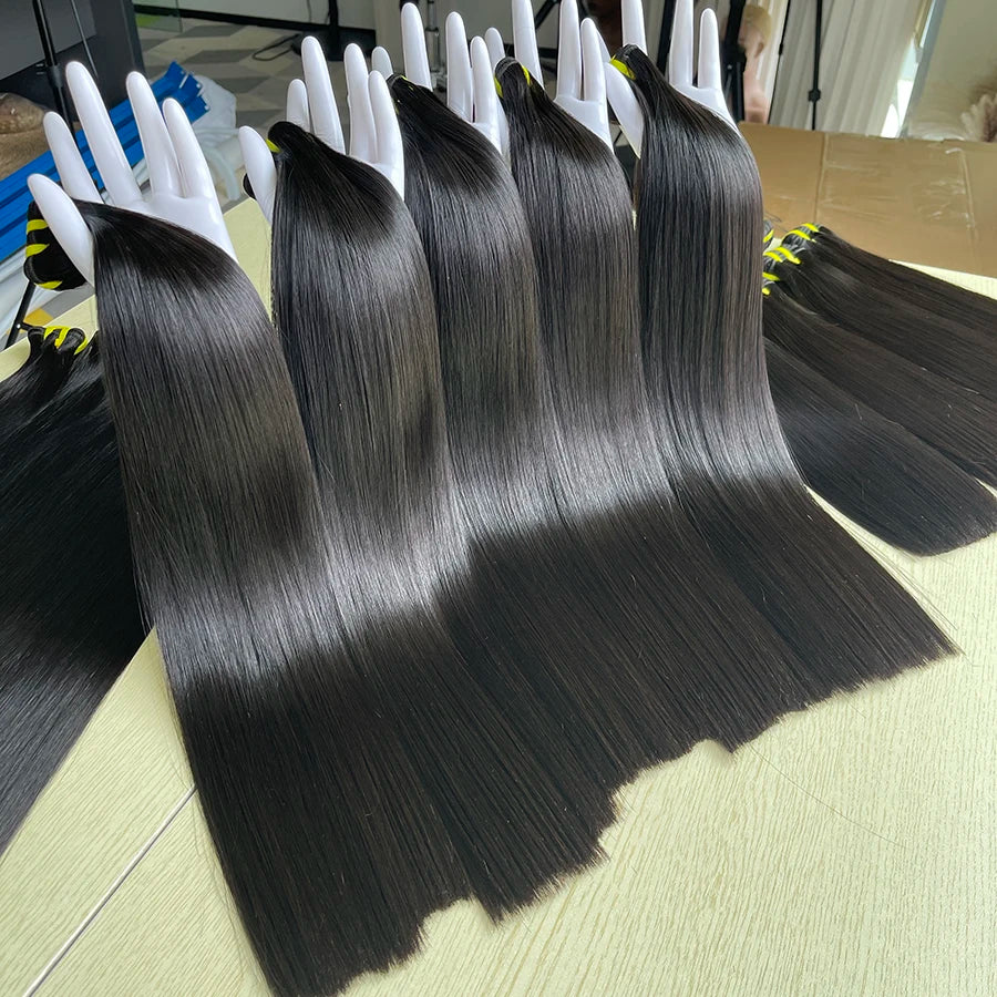 Wholesale Virgin Hair Vendors Bone Straight Indian Human Hair Extension 100% Natural Raw Indian Hair Bundles