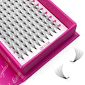 Abonnie Your Own Label Pre-Made Eyelash Extension Promade 14D Heat Bonded Korean Pbt Fibers Pre Made Fans