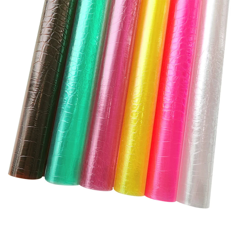 0.8 mm Wholesale Colored Transparent Clear PVC Film Stone Embossed PVC Vinyl Soft Film for Making Bag Mat Cover
