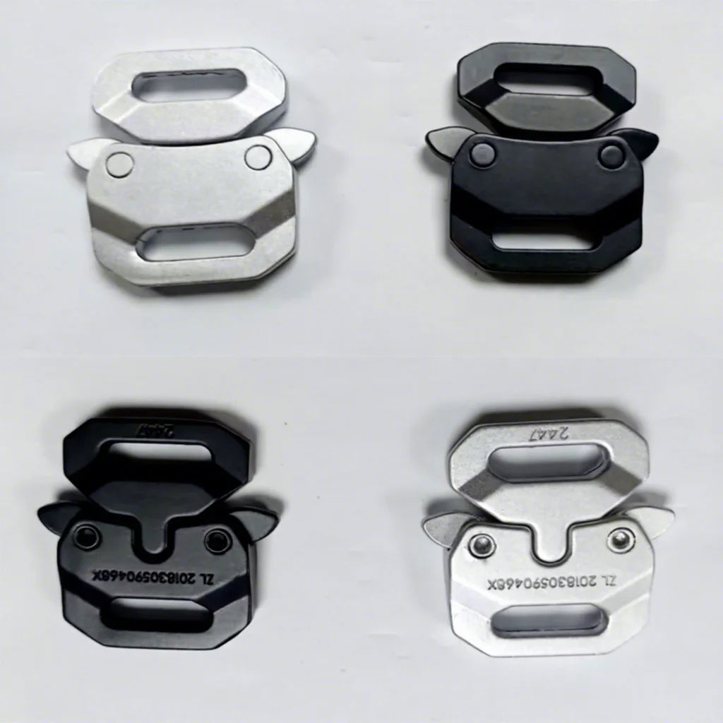 Luxury Metal 16mm Breakaway Strap Buckle  for Pet Collar Silver Adjustable Metal Mini Webbing Quick Release Buckle