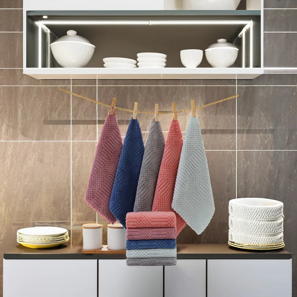 Kitchen Microfiber Scale Washing Rags Clean Towel Cloths Home Tools Dish Cleaning Cloths