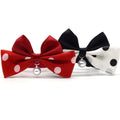 British Style Dog All Seasons Eco-friendly Collar Cute Polka Dot Bow Tie Design Anti-Choking Buckle Simple Fashion New Year's