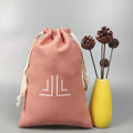 Custom Printing Round Cotton Linen Canvas Gift Drawstring Dust Bag Canvas Cotton Drawstring Bag