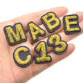 Gold Glitter Letter Shoe Charms English Numbers Bling Shoe Decorations Pvc Charms for Adults Sandals