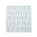 DM673 DIY Large Middle Small Letter Silicone Mold Epoxy Resin Alphabet Keychain Mold for Bag Decoration