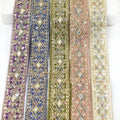 Meetee PH044 45mm Dress Home Textile Accessories Sewing Polyester Fabric Material New Ethnic Embroidery Diamond Sequins Lace