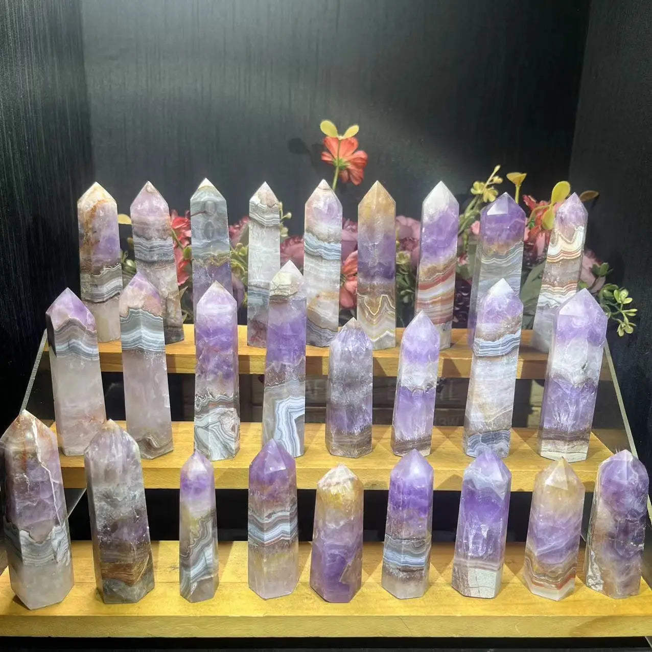 Wholesale Healing Quartz Crystal Tower Amethyst Agate Point for Decoration