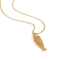 Modern 18K Gold Stainless Steel Necklace Black Diamond Carp Pendant Zircon Diamond Beads Chains for Wedding Gift Religious Style