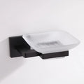 Modern Brass Shower Soap Dish Holder Matt Black Wall Mounted Bathroom Accessory Brushed Metal Accessories Set