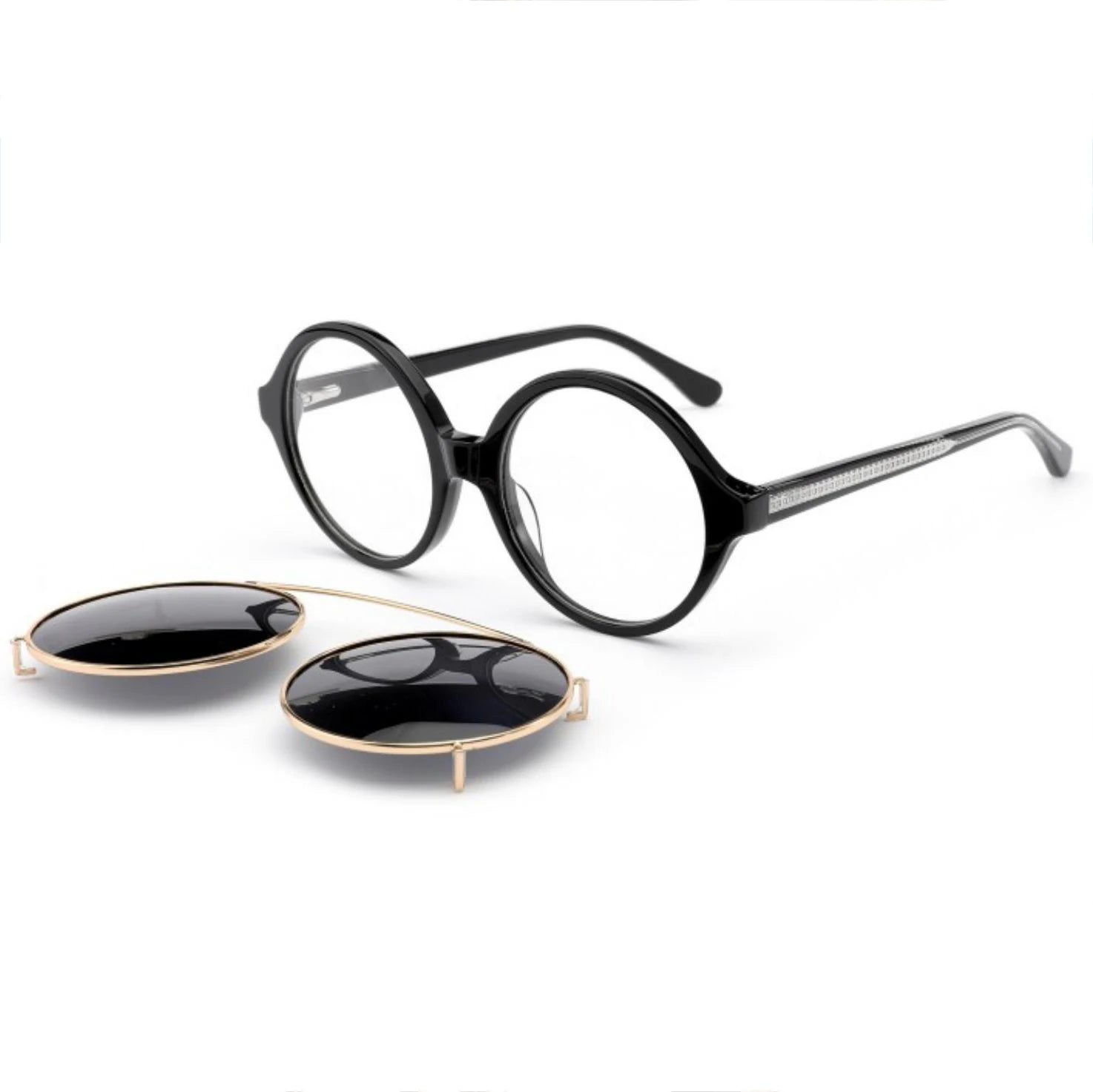 DOISYER New Retro Classic Unisex Sunglasses Optical Eyeglasses UV400 Polarized Lenses Magnetic Acetate Material for Men Women