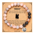 HGDEER Hiphop Inspirational 8mm Crystal Heart Bracelets Natural Stone for Men Women Teen Girls-Graduation Gifts Weddings Parties
