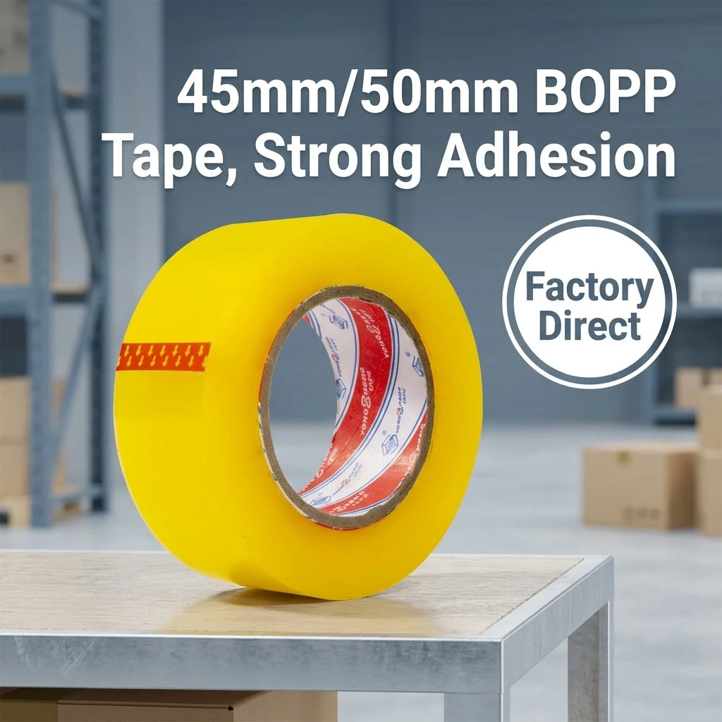 Ruban AdhÃ©sif BOPP 45mm 50mm - AdhÃ©sif de Scellage de Carton Haute ViscositÃ© pour Emballage et ExpÃ©dition