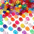 Large Hole DIY 6mm Acrylic Pony Beads Multi Color Jewelry Accessories Onion Pink Transparent Bucket Beaded Dirty Braids