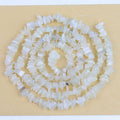 Natural Cheap Chip Silver Flash White Moonstone Stone Beads for Woman Stone Bracelets Making 8mm Irregular