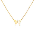 New Simple Letter Necklace 18K Gold-Plated Stainless Steel Butterfly Letter Necklace With Pearl Jewelry for Men Women