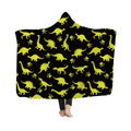 Drop Shipping High Quality Crystal Velvet Wearable Hooded Blanket Print on Demand Dinosaur Pattern comfort Cloak Hooded Blankets