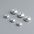 Simply 925 Sterling Silver 8.5mm/6.0mm Smooth Flat Wheel Spacer Beads for Bracelet Necklace Making