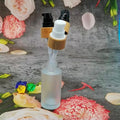 Eco-Friendly Clear Glass Makeup Lotion Pump Bottle 2oz 4oz 6oz Sizes with Bamboo Cap Recyclable Scrub Scraper