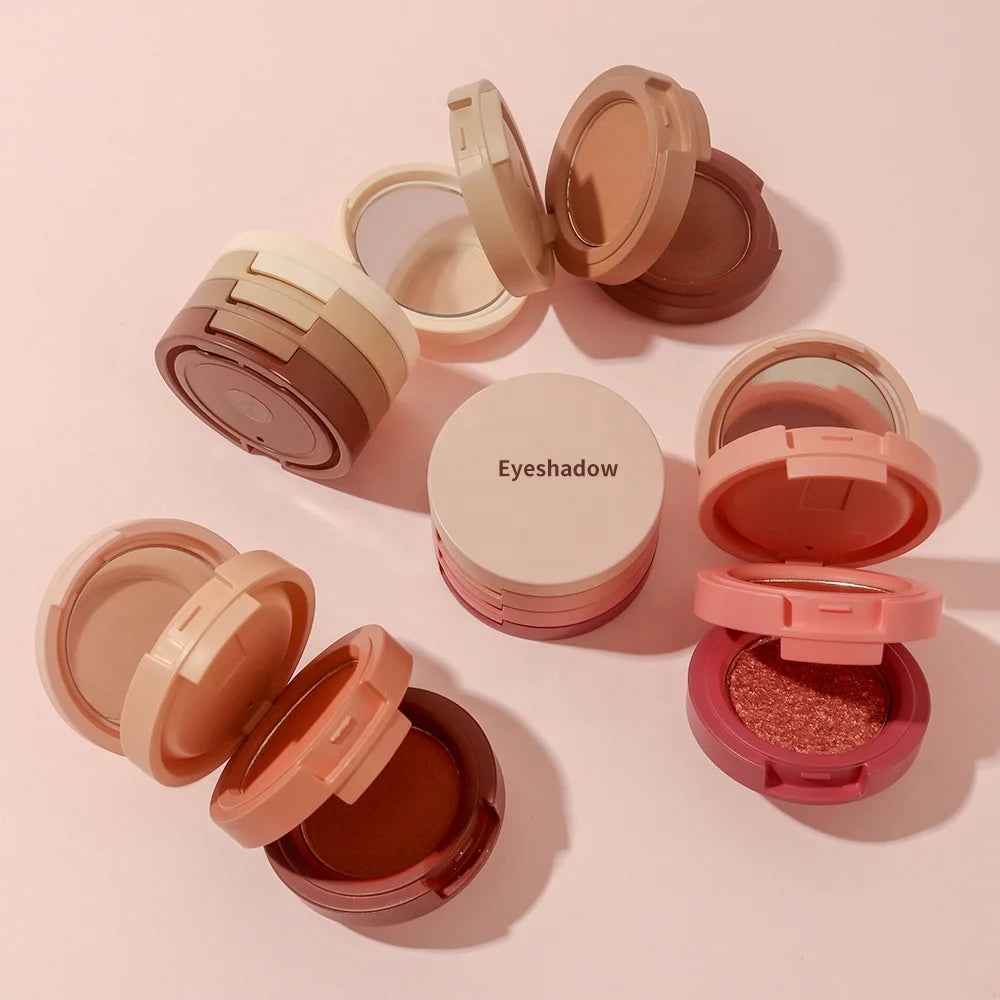 New High Pigment Bronzer Makeup Custom Logo Shimmer Matte Eyeshadow Blush Cheek and Lip Tint Palette Powder Makeup Highlighter