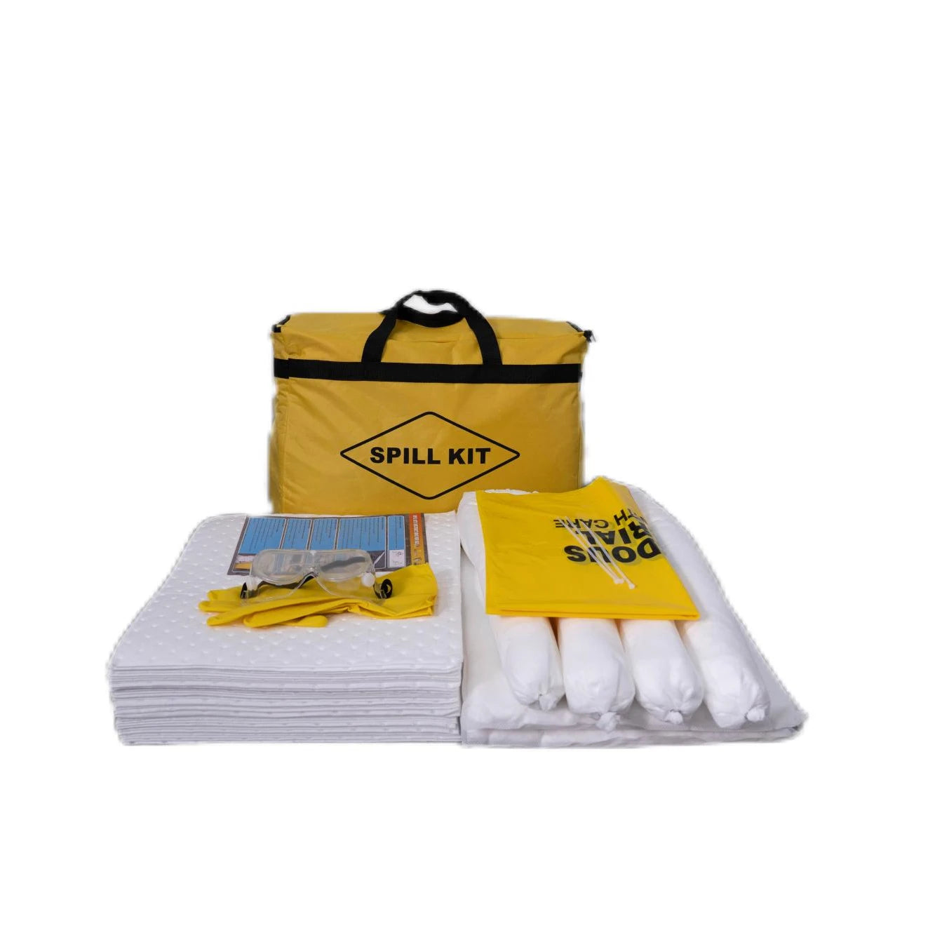 Oilspillpro HKITS50L-OOA 100pp Meltblown 15gal 50L Bag Oil Absorbent Pads Spill Kit