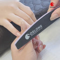 Custom Logo Emery Nail File Disposable 80/80 Coarse Black Sand Nail File
