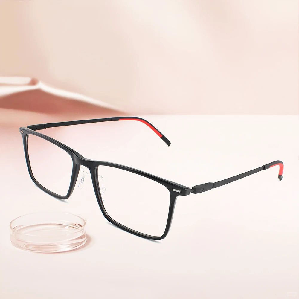 New Designer Stainless Steel Metal Eyeglasses Frame Clear Lens Non-Prescription Optical Eyewear for Men Women Stylish Computer