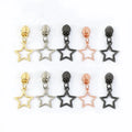 Meetee ZT204 5# Luggage Hardware Accessories Hollow Pentastar Shaped Pendant Nylon Zipper Puller Head Replaceable Zipper Slider