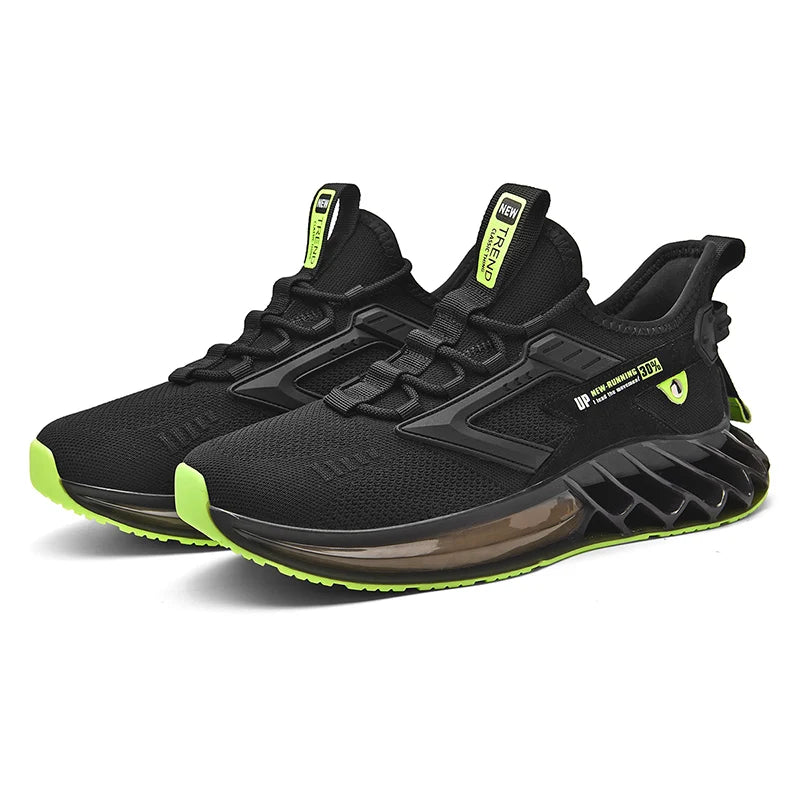 New High-quality High-elastic Flying Woven TPU Blade Bottom Summer Cushioning Breathable Lightweight Casual Sneakers Men's