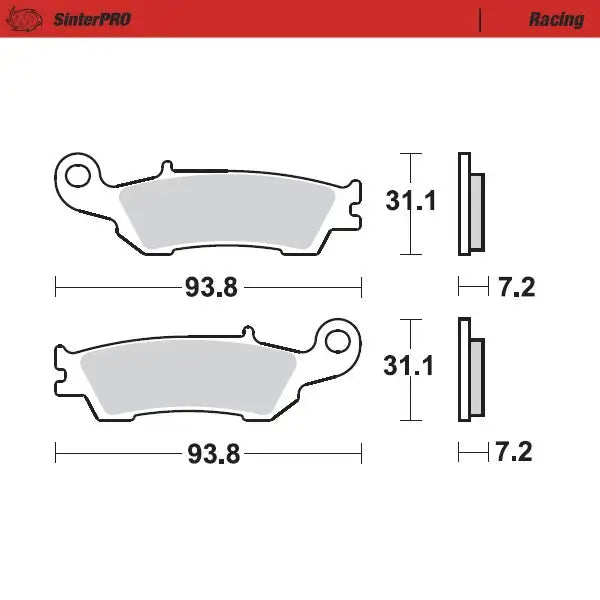 Moto Master FANTIC 125 XE 21-22 Front Racing Pads High Performance Saddle Pads
