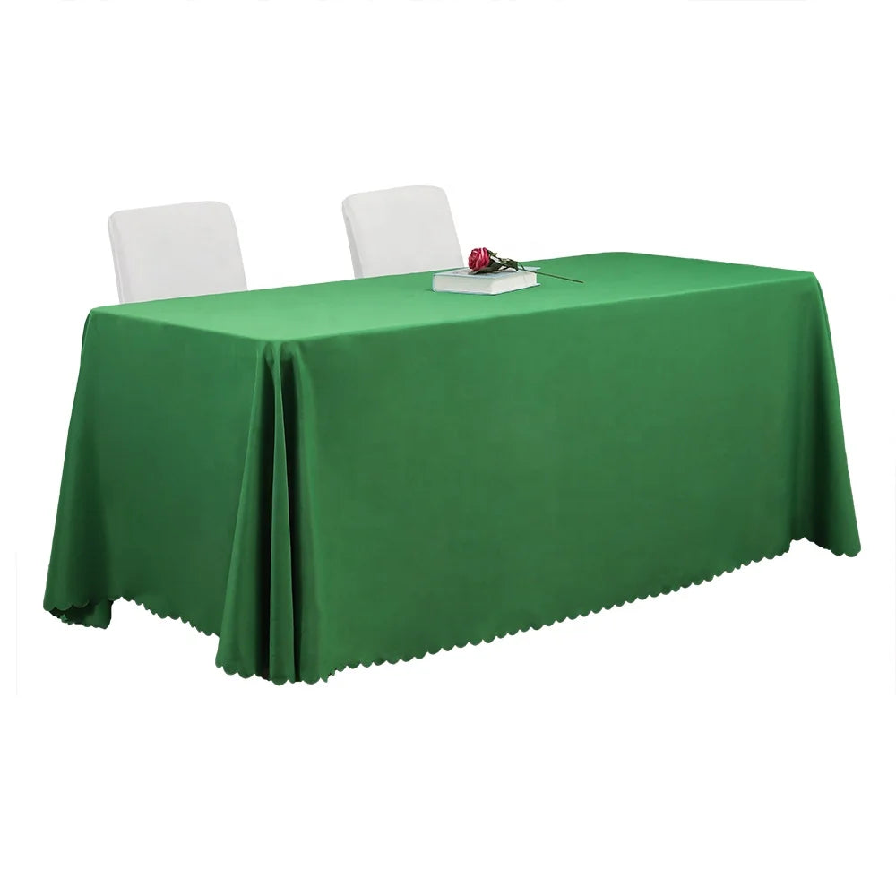 Washable Polyester 90x132 Inch Oblong Table Cloth for Weddings