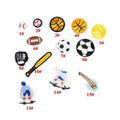 New Arrival Hockey Rugby Basketball Football Ball Swim Design Iron Embroidered Nonwoven Felt Handmade Unisex Sports Patches