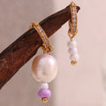 Y2K Jewelry Fresh Water Pearl Drop Earring 18k Gold Plated Stainless Steel Beaded Earrings