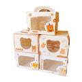 Wholesale Printing of Biodegradable Personalised Packaging of 4 "6" square Birthday Cake Cartons with Windows and Cake Boards