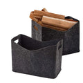 2022 Kitchen Storage Containers Felt Firewood Storage Basket Foldable Felt Large Laundry Bags Carrier Storage Holders Bag
