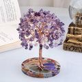 Natural Resin Stone Chip Base 7 Chakra Fortune Crystal Money Tree Reiki Christmas Lucky Feng Shui Crystal Tree for Desk Deco