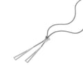 Adjustable Stainless Steel Necklace Geometric Triangle Long Tassel Fashionable Personality Pendant for Men Women  Chain