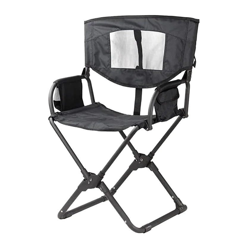 WOQI New Style Oversized Portable Folding Director Chair with Side Table for Outdoor Camping and Hunting