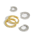 WMEB104 Zircon Small Hoop Earrings 925 Sterling Silver 925 Jewellery Earrings