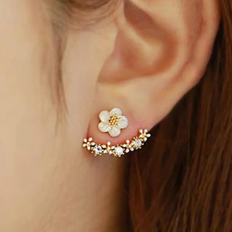 Europe and the United States Cross-border Daisies Flower Pendant Earrings Earrings for Sale Accessories Silver Plated Earrings