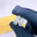 Pass Diamond Tester 3Rows Hip Hop Iced Out Style Jewelry 925 Silver VVS1 Moissanite Diamond Hoop Earrings Man