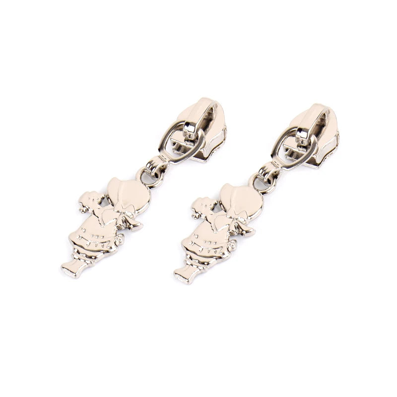 New Arrival Nickle 50mm Puller Zipper Metal Zipper Sliders Pulls Bag Accessories