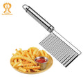 Potato Cutter Stainless Steel Chips Knife French Fry Cutter Potato Wavy Edge Slicer Serrated Chopper Kitchen Tools
