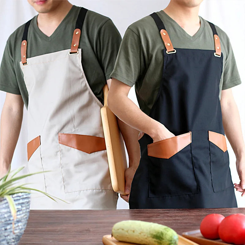 Restaurant Barista Stylist Florist Hand Baked Fashion Suspender Work Apron