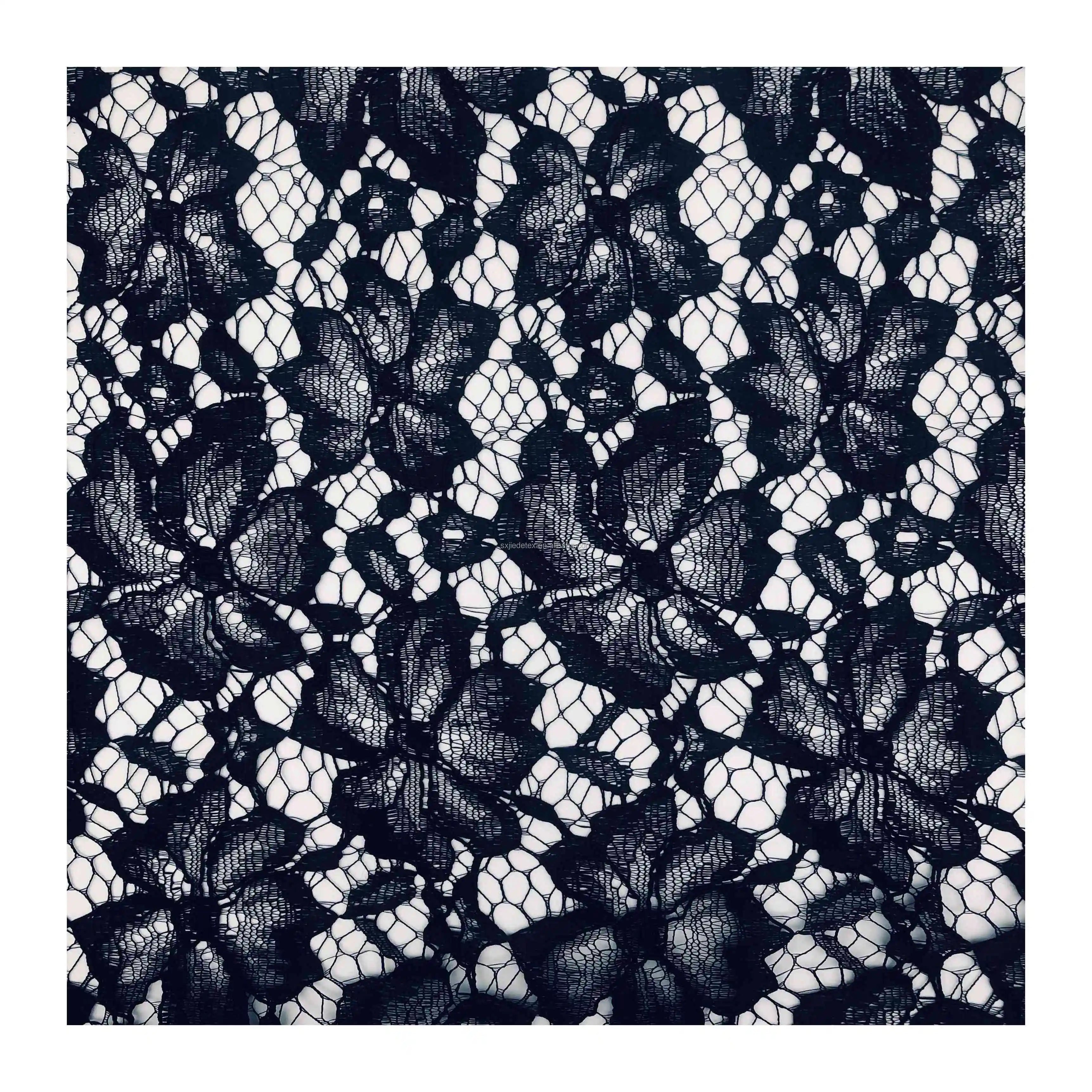 Luxury Design African Maple Leaf White Blue Dubai Sequence Jacquard Cord Lace Fabric for Women Garment