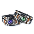 Glow in the Dark Genshin Impact Bracelet Game Trendy DIY logo Multilayer Beaded Leather Bracelet