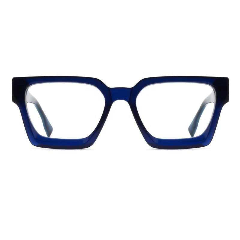 Hot Sale Unisex Acetate Optical Eyeglasses Frame Vintage Design with Custom Logo Bevel Thick Trendy Vintage Eyeglasses Frames